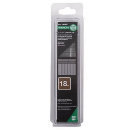 Hitachi 24102T 18-Gauge 1 in. Electro Galvanized Brad Nails (1,000-Pack)