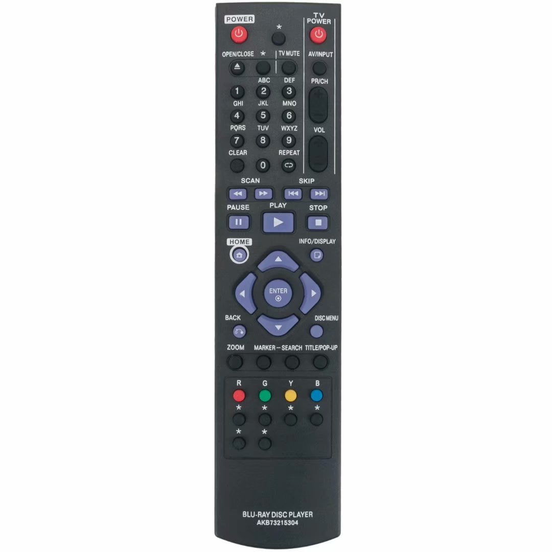 New Remote replacement AKB73215304 for LG Bluray Player BD651DN BD651N
