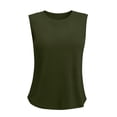 thumbnail image 5 of AherBiu Tank Tops for Women Yoga Cami Tops Comfy Fitted Crewneck Sleeveless Summer Casual Tees Plain Tshirt, 5 of 8
