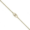 thumbnail image 2 of 14K Yellow Gold Small A Diamond Evil Eye Bracelet, 2 of 5