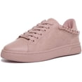 thumbnail image 6 of Guess Riyan Active Women's Lace Up Embossed Logo Synthetic Sneakers In Rose Size 7.5, 6 of 6