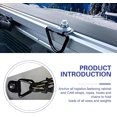 thumbnail image 4 of 4PCS Car V Tie Down Anchor, Metal Rustproof Truck Bed Tie-down Hook Anchor Replacement, Multi-Function Trunk Fixing Rail Rings, for Off-road Vehicles Pickups (Black) -, 4 of 6