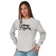 thumbnail image 5 of Caffeine Queen Coffee Addict Latte Women's Long Sleeve T Shirt Brisco Brands M, 5 of 6