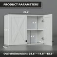 thumbnail image 2 of POLIHOME Laundry Room Wall Cabinet Wall Mounted Storage Cabinets with 2 Barn Doors and Adjustable Shelves, 24inch, 2 of 6