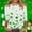 A242 White, variant on Xdegoge St Pattys Shirts Women Clover Print 3/4 Sleeve T-Shirt, Green Irish Holiday Casual Tops