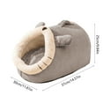 thumbnail image 3 of YIKA Christmas Decorations Cats Bed Winter Warm Cats Sleeping Bag Semi Enclosed Sense Of Security Cats Bed Pet Houses Dog Bed Suitable For Winter Christmas Decorations Indoor Gray, 3 of 6