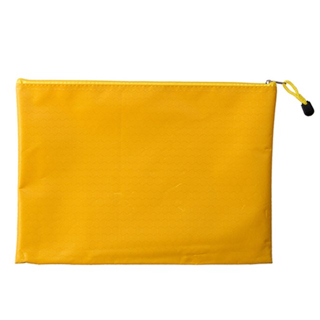 Oxford Cloth File Bag with Zipper Waterproof Lanyard Design Document Storage Bag Office Supplies
