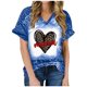 thumbnail image 2 of Fiudx Camisas de Mujer Top de Manga Corta con Estampado Degradado para Mujer, Top Sexy de Verano con Cuello En V y Estampado Regular para El Día Del Mes, 2 of 6