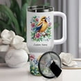 thumbnail image 2 of Personalized 40oz American Goldfinch Tumbler - Custom Stainless Steel Cup with Straw & Handle - Gift for Bird Lover Girls, Women - Travel Mug for Christmas, Birthdays, 2 of 6
