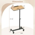 thumbnail image 3 of Gymax C-Shaped End Table Height Adjustable Side Table w/ Tilting Top, 3 of 9