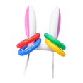 thumbnail image 1 of Juego de lanzamiento de anillo con orejas de conejo inflable de Pascua, juguetes inflables con Orejas de conejo, regalo para fiesta familiar de niños, Rosa Macarena Juego de lanzamiento, 1 of 8