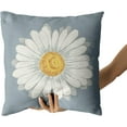 thumbnail image 2 of Spring Summer Pillow Covers 18X18 in Blue Daisy Floral Couch Pillow Cases Set of 2 Flower Bloom Farmhouse Throw Pillows Spring Decor for Room Bedroom Cushion Outdoor, 2 of 6