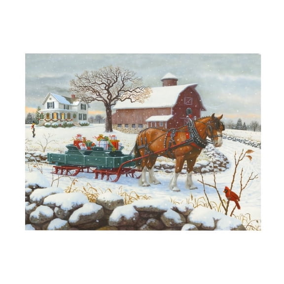 Ruth Sanderson 'Christmas Delivery' Canvas Art