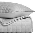 thumbnail image 5 of EVERGRACE Luxury Velvet Quilt Set King Size Bedding Sets, Ultra Soft Velvet Comforter Set, Lightweight Channel Box Stitch Oversized Bedspread Coverlet for All Season, with 2 Shams, Frost Gray, 5 of 7