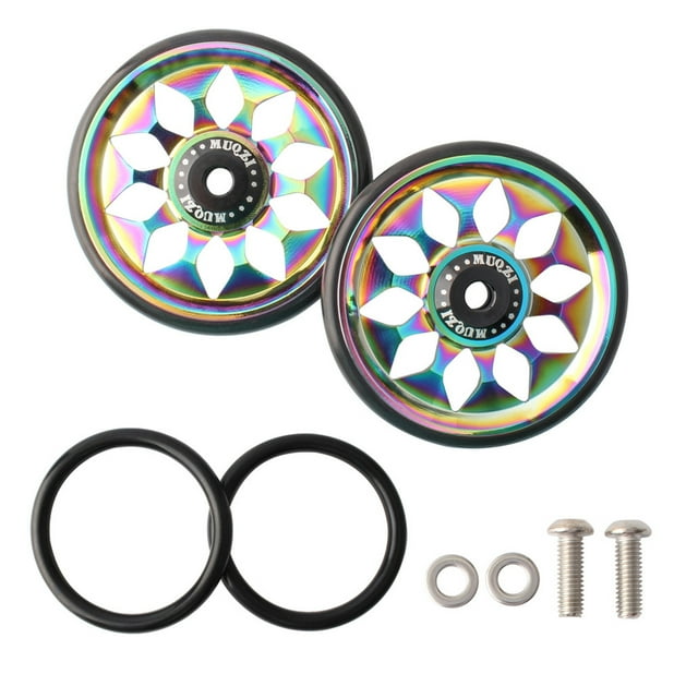 Graflsoa MUQZI Roulement en Alliage d'Aluminium CNC pour Vélo Pliant, Roues Faciles pour Brompton - Léger, Durable, Options Multicolores