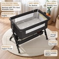 thumbnail image 2 of Baby Bassinet, Adjustable Baby Bedside Sleeper Bassinet with 360°Wheel, Baby Cradle for Infant,0-6 Months, 2 of 8