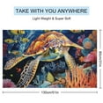 thumbnail image 2 of Ocean World Turtle Oversized -Washed Lightweight Quick Dry Beach Towels - 32"x63", 2 of 7