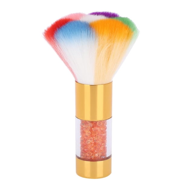 Limpiador De Brochas En Polvo Para Quitar El Polvo De Uñas Suaves Para Acrílico Y Gel Uv Blush Brush (Mango Dorado) Yuarrent CE001789-00
