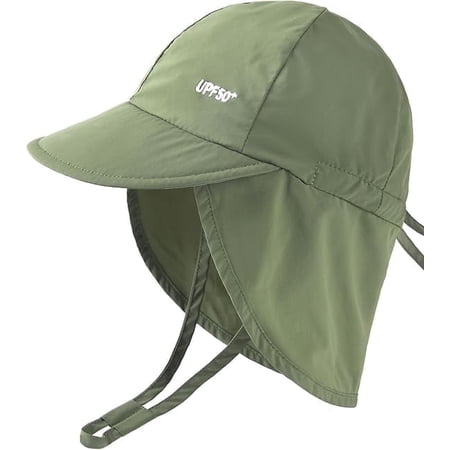 Baby Sun Hat with Neck Flap UPF 50+ Adjustable Baby Boys Girls Summer Beach Hat for Traveling Swim Hat