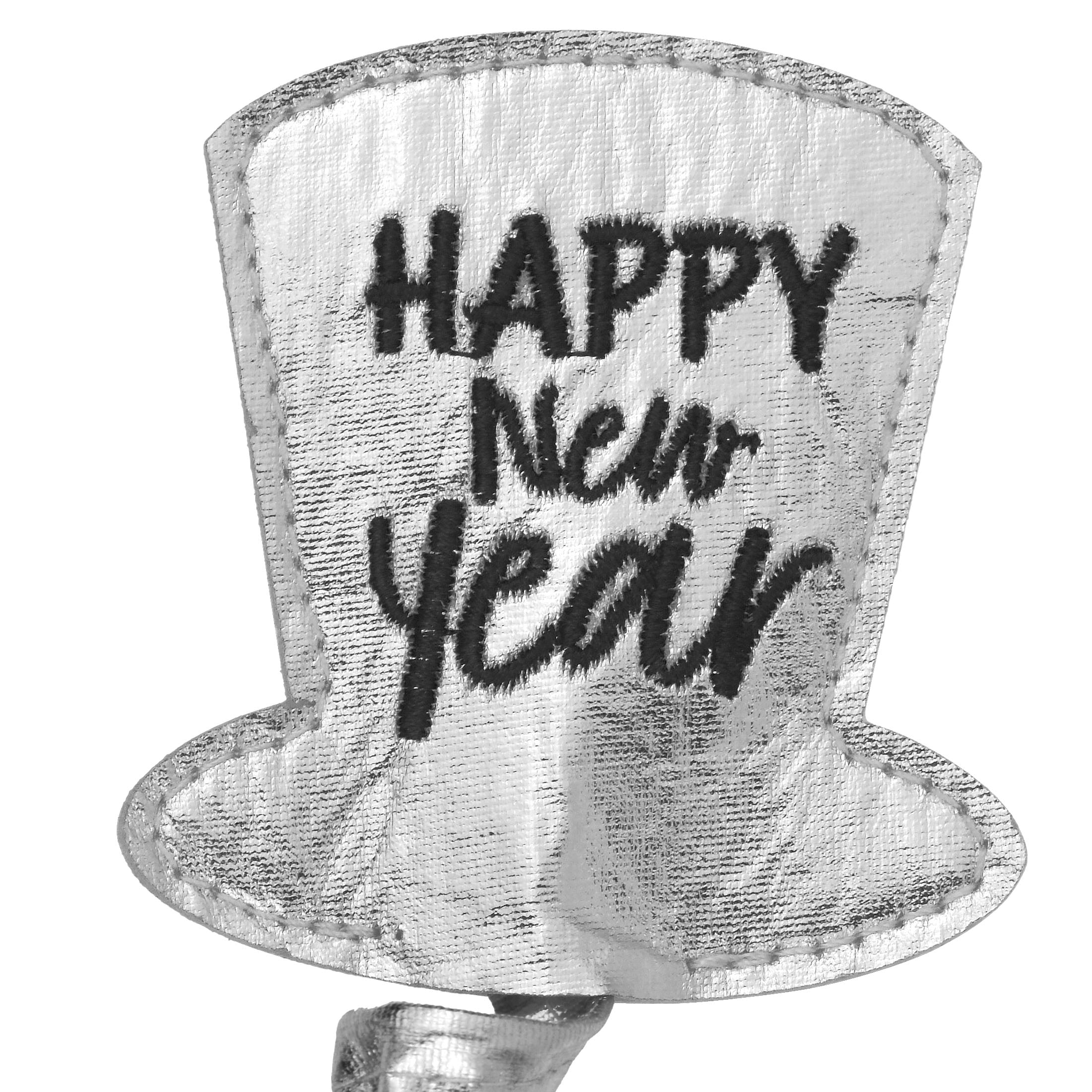 New Year Silver Hat Shaped Headband Boppers, 1 Piece, Festive Decorations, Way to Celebrate Style, Adult