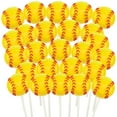 thumbnail image 3 of Softball Lollipops, Sports Team Party Favors, Individually Wrapped, Pack of 24, 10.16 Ounces, 3 of 7