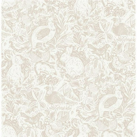 20.5 in. x 18 ft. Cream Terrene Peel & Stick Wallpaper