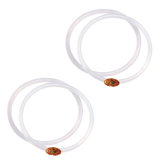 pares de brazaletes de vidrio con diseños auspiciosos para mujer, brazaletes de vidrio tradicionales a juego