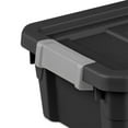 thumbnail image 3 of Sterilite 4 Gal Industrial Storage Totes w/ Latch Clip Lids, Black (6 Pack), 3 of 9