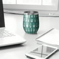 thumbnail image 3 of 12oz Stainless Steel Insulated Wine Tumbler with Lid and Straw – Double Wall Vacuum Mug for Hot & Cold Drinks, 304 Steel Interior, Sweat-Free Design, 3 of 5