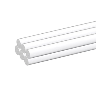 2 PC 1/2 DIAMETER 12 INCH LONG CLEAR ACRYLIC PLEXIGLASS