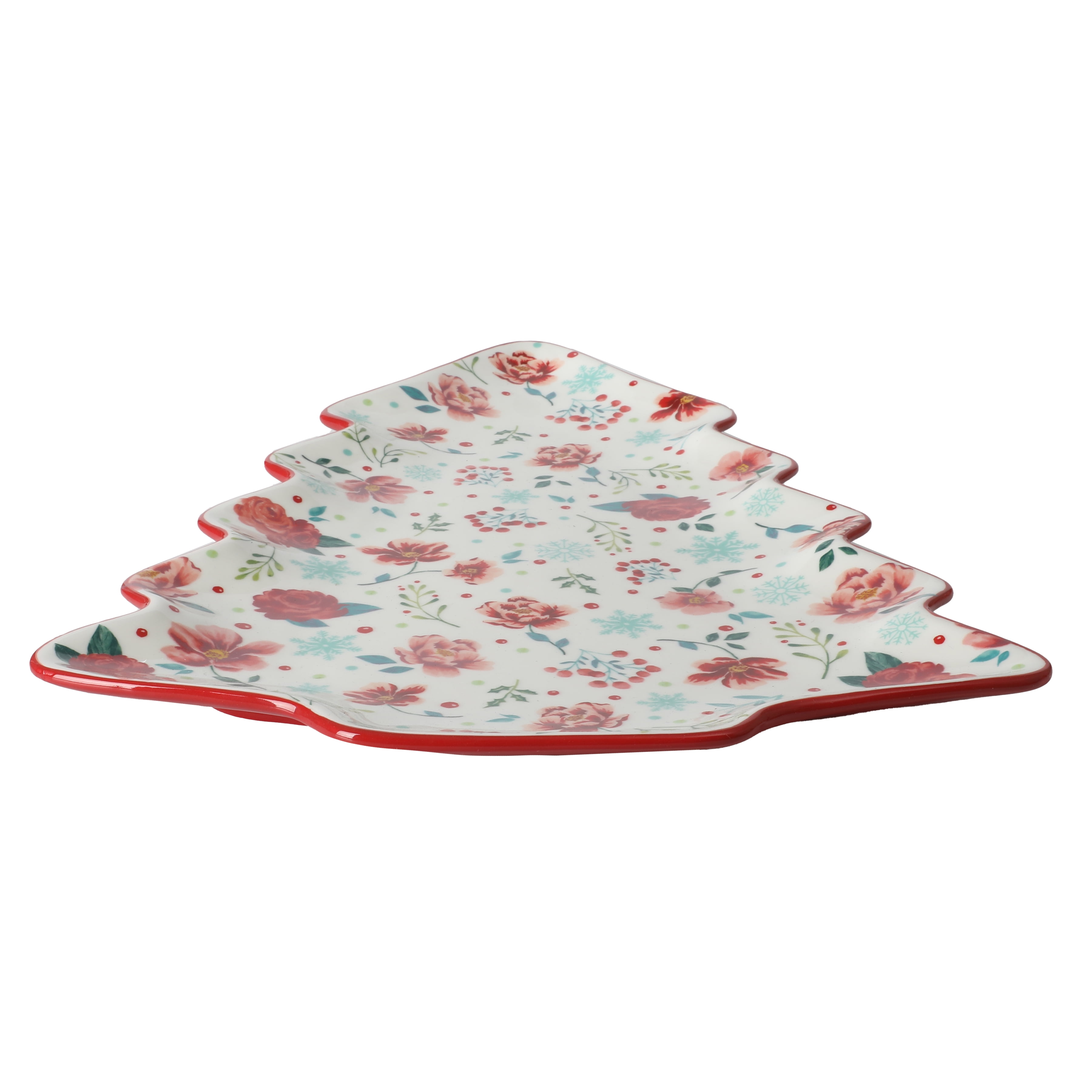 The Pioneer Woman Merry Meadow Tree 16-inch Red Stoneware Platter