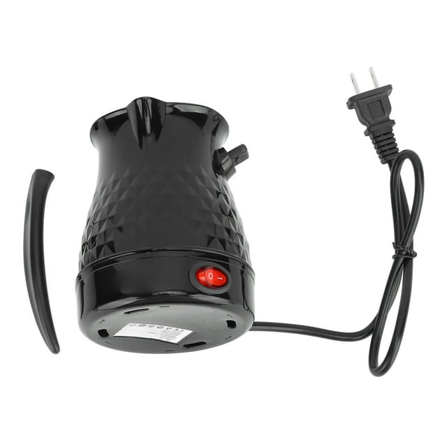 Cafetera de acero inoxidable, cafetera eléctrica antiescaldaduras con calefacción uniforme y mango extraíble, enchufe estadounidense de 110V y 600ml
