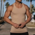 thumbnail image 6 of Big and Tall Mens Crew-Neck Tank Tops Summer Ribbed Knit Sleeveless T Shirts Loose Fit Athletic Workout Running Lightweight Tees, 6 of 6