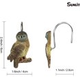 thumbnail image 3 of HTWW Rustic Decorative Shower Curtain Hooks, Brown Owl Animal Shower Curtain Rings, Cabin Shower Curtain Hooks, Resin, Farmhouse Bathroom Decoration - 12 Pack, 3 of 5