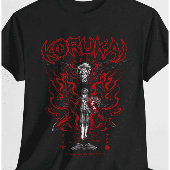 Black Clover anime, Anime Shirt, Shirts for men, Graphic Tee, Manga Gift for him