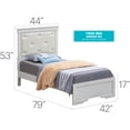 thumbnail image 5 of Glory Furniture Lorana Twin Sleigh Bed in Pearl White, 5 of 5