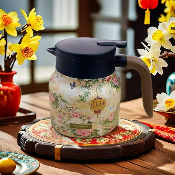 Coffee Pot And Tea Separation Thermal Insulation Pot Indoor Home Office Thermal Insulation Pot Pattern Exquisite Braised Teapot 800ml