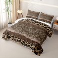 thumbnail image 3 of Erosebridal Vintage Leopard Stripe Twin Quilt Set,Jungle Animal Print Twin Coverlet Set For Girls,2 Pieces, 3 of 7