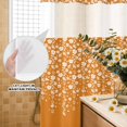 thumbnail image 3 of No Hook Shower Curtain, Weeping Flowers Shower Curtains for Bathroom with See Through Top Window, Orange Spring Floral Botanical Art Aesthetics Waterproof & Washable Bath Curtain 66"x72", 3 of 9