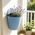 thumbnail image 5 of Kyusrd Indoor Outdoor Wall Mounted Planters With Drainage Holes,Hanging Flower Pots For Balcony Terrace Greenery Decor,7.09x6.30in, 5 of 7