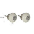 thumbnail image 3 of Masion Concepts Decorative Smooth Ceramic Knob Set Of 2 Ivory - Set of 2 ,Ivory,Ceramic, 1.75 L x 1.75 W x 2.75 H, 3 of 3