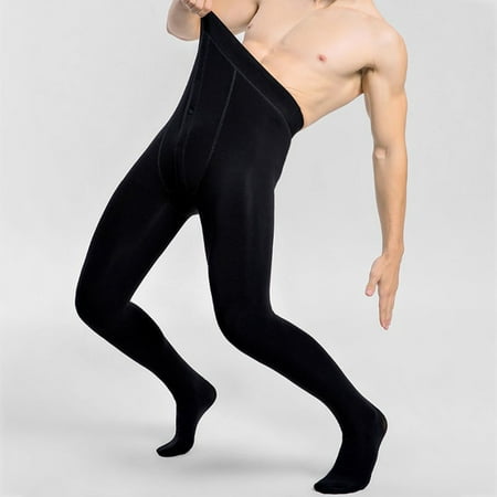 

Men Winter Thermal Thick Stockings High Waist Pantyhose Fleece Legging Underwear