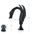 thumbnail image 4 of Luxury Bathroom Faucet 8 in Widespread Black Swan Basin Faucet w/Crystal Handles, 4 of 11