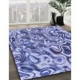 thumbnail image 3 of Ahgly Company Machine Washable Indoor Rectangle Transitional Slate Blue Area Rugs, 7' x 9', 3 of 7