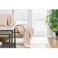 thumbnail image 2 of Fabstyles Herringbone Stripe Cotton Throw with Fringe, Lightweight Breathable Throw Blanket, 2 of 3