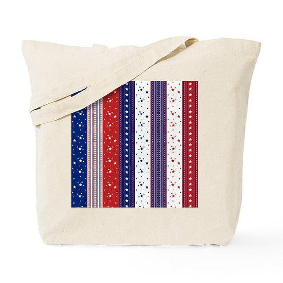 CafePress - Patriotic Strs & Stripes Abstract America Tote Bag - Unisex Canvas Tote Bag, Beige, 1-Piece