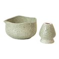 thumbnail image 4 of Cuenco japonés para matcha, hecho a mano, para ceremonia del matcha, con soporte para batidor, 450 ml, para té Color del té, 4 of 9