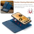 thumbnail image 3 of Magnetic Detachable Wallet Stand Leather Phone Case for Google Pixel 8 Pro / 8, Business Coin Purse Shell, Unique Card Holder Back Cover, 3 of 8