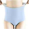thumbnail image 2 of HUPOM Plus Size Underwear Underwear For Women In Clothing High Waist Activewear Tie Seamless Waistband Blue XL, 2 of 5