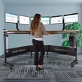 thumbnail image 6 of VERSADESK® Foundry Bench L-Shaped Electric Standing Desk, 1" Bamboo Surface, USB/USBC Ports, Mobile App Controllable | Natural Bamboo, ( 80" x 80" ), 6 of 9